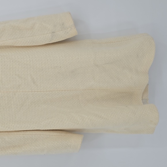 Dana Buchman Tweet Ivory Wool Button Down Coat Size 12 - Picture 6 of 10